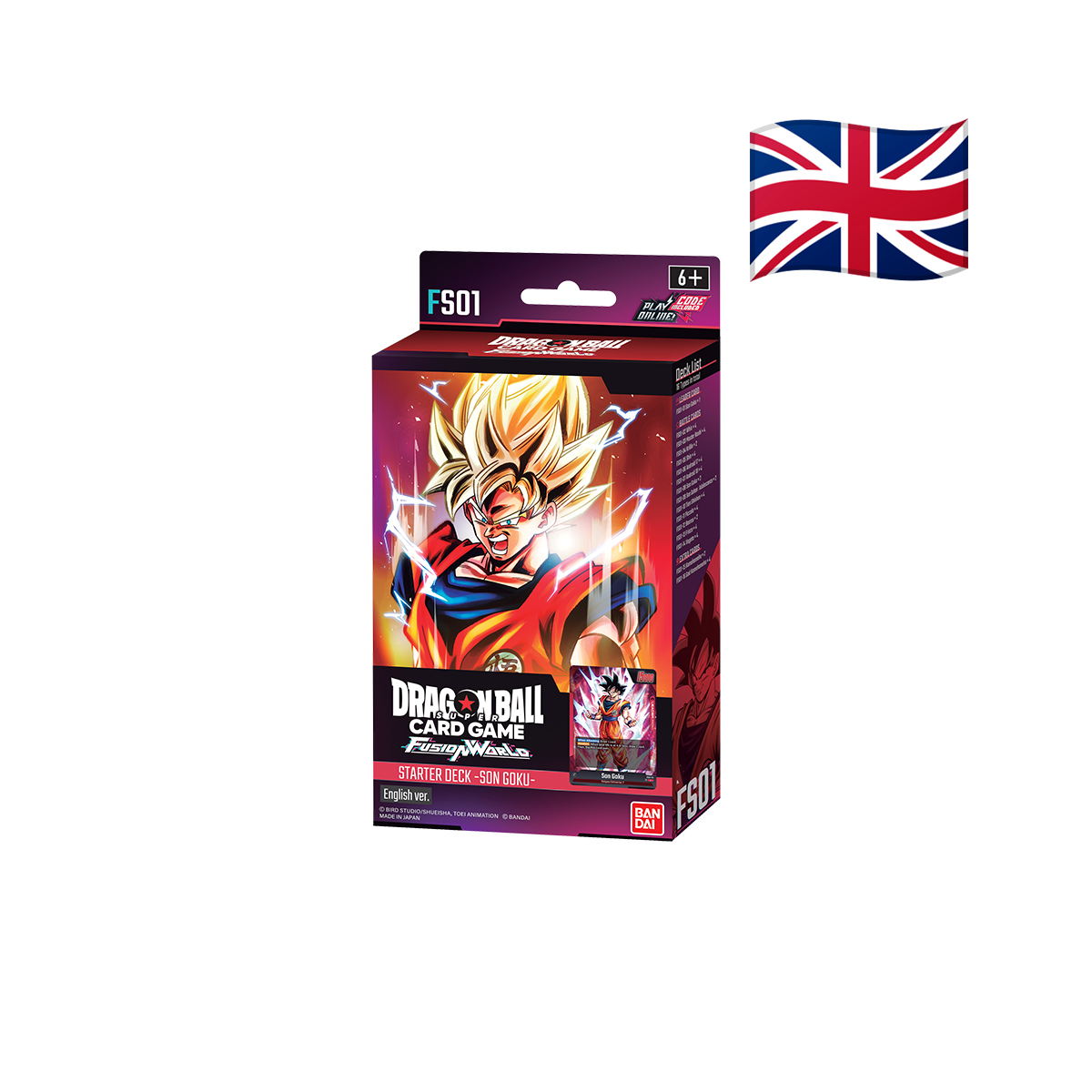 Dragon Ball Card Game Fusion World 01 Son Goku Starter Deck FS01 Vorb