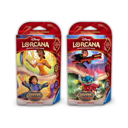 Ravensburger Disney Lorcana "Domäne von Dschafar" Starter Deck Display (8 Decks) DE