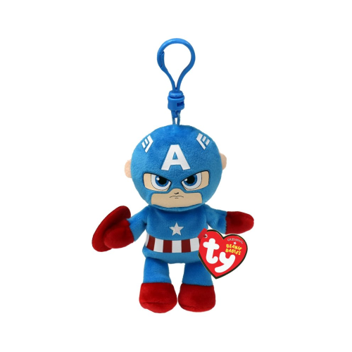 TY Beanie Babies - Marvel Captain America Key Clip Soft
