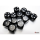Chessex Opaque Black/White 16mm D6 Dice Block (12 Würfel)