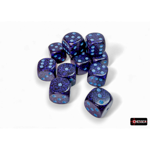 Chessex Speckled Cobalt 16mm D6 Dice Block (12 Würfel)