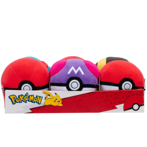 Pokémon Plüsch - Pokéball Sortiment (6 Stk.)