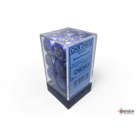 Chessex Gemini Black-Blue/Gold 16mm D6 Dice Block (12...
