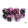 Chessex Gemini Black-Purple/Gold 16mm D6 Dice Block (12 Würfel)