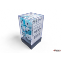 Chessex Gemini Teal-White/Black 16mm D6 Dice Block (12...