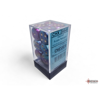 Chessex Gemini Purple-Teal/Gold 16mm D6 Dice Block (12...
