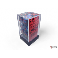 Chessex Gemini Black-Starlight/Red 16mm D6 Dice Block (12...