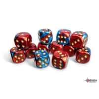 Chessex Gemini Red-Teal/Gold 16mm D6 Dice Block (12...