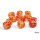 Chessex Gemini Translucent Red-Yellow/Gold 16mm D6 Dice Block (12 Würfel)