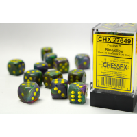 Chessex Festive Rio/Yellow 16mm D6 Dice Block (12...