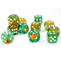 Chessex Nebula Spring/White Luminary 16mm D6 Dice Block...