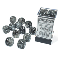 Chessex Borealis Light Smoke/Silver Luminary 16mm D6 Dice...