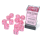 Chessex Borealis Pink/Silver Luminary 16mm D6 Dice Block (12 Würfel)