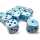 Chessex Opaque Pastel Blue/Black 16mm D6 Dice Block (12 Würfel)