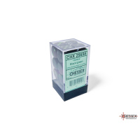 Chessex Opaque Black/Green 16mm D6 Dice Block (12...