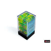 Chessex Gemini Plasma Green-Teal/Orange Luminary 16mm D6...