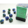 Chessex Gemini Blue-Green/Gold 12mm D6 Dice Block (36 Würfel)