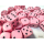 Chessex Opaque Pastel Pink/Black 12mm D6 Dice Block (36 Würfel)