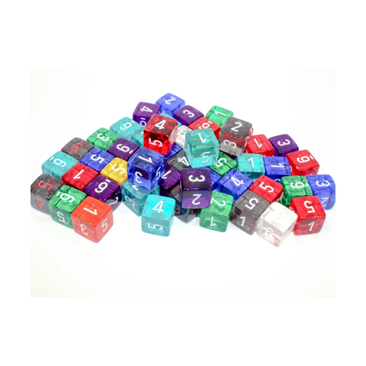 Chessex Bag of 50 Assorted Loose Translucent Polyhedral...