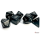 Chessex Opaque Black/White Polyhedral 7-Dice Set