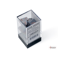 Chessex Opaque Dark Grey/Copper Polyhedral 7-Dice Set