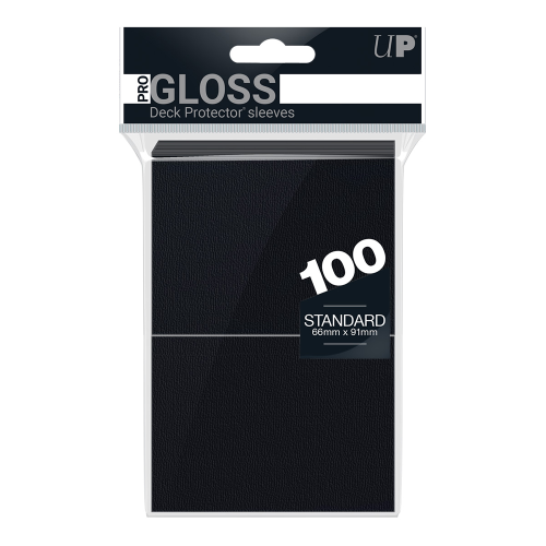 Ultra PRO PRO-Gloss 100ct Standard Deck Protector® Sleeves: Black
