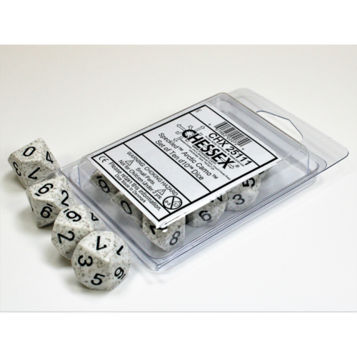 Chessex Speckled Arctic Camo Set of Ten D10s