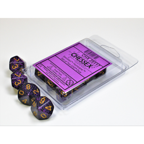 Chessex Speckled Hurricane Set of Ten D10s
