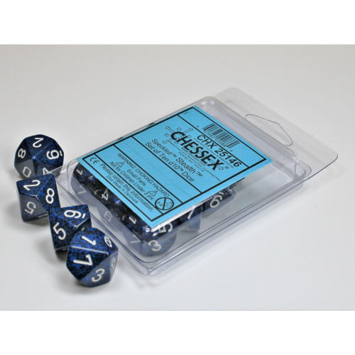 Chessex Speckled Stealth Set of Ten D10s