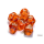 Chessex Translucent Orange/White Polyhedral 7-Dice Set