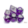 Chessex Translucent Purple/White Polyhedral 7-Dice Set