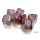 Chessex Translucent Smoke/Red Polyhedral 7-Dice Set