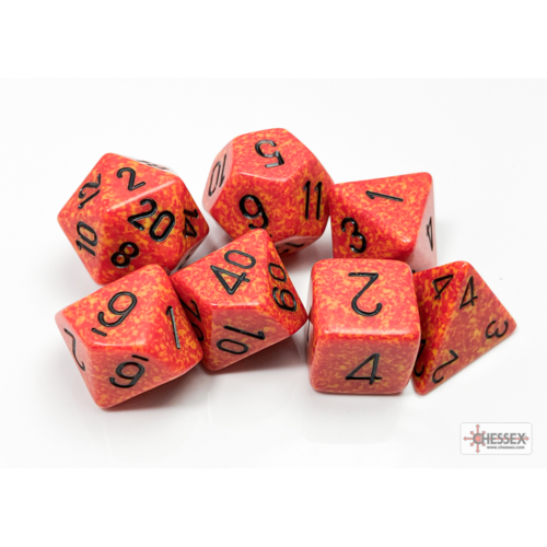 Chessex Speckled Fire Polyhedral 7-Dice Set