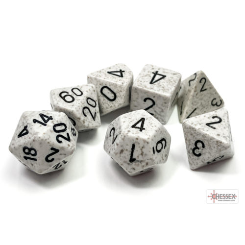 Chessex Speckled Arctic Camo Polyhedral 7-Dice Set