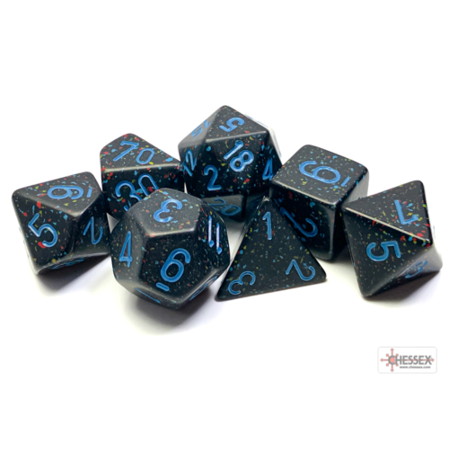 Chessex Speckled Blue Stars Polyhedral 7-Dice Set