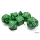 Chessex Opaque Green/White Polyhedral 7-Dice Set