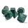 Chessex Opaque Dusty Green/Copper Polyhedral 7-Dice Set