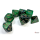 Chessex Gemini Black-Green/Gold Polyhedral 7-Dice Set