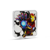 AGORO - Marvel - Smash - Ultra High Relief - Iron Man "ZAPT!!" 2 oz Silber