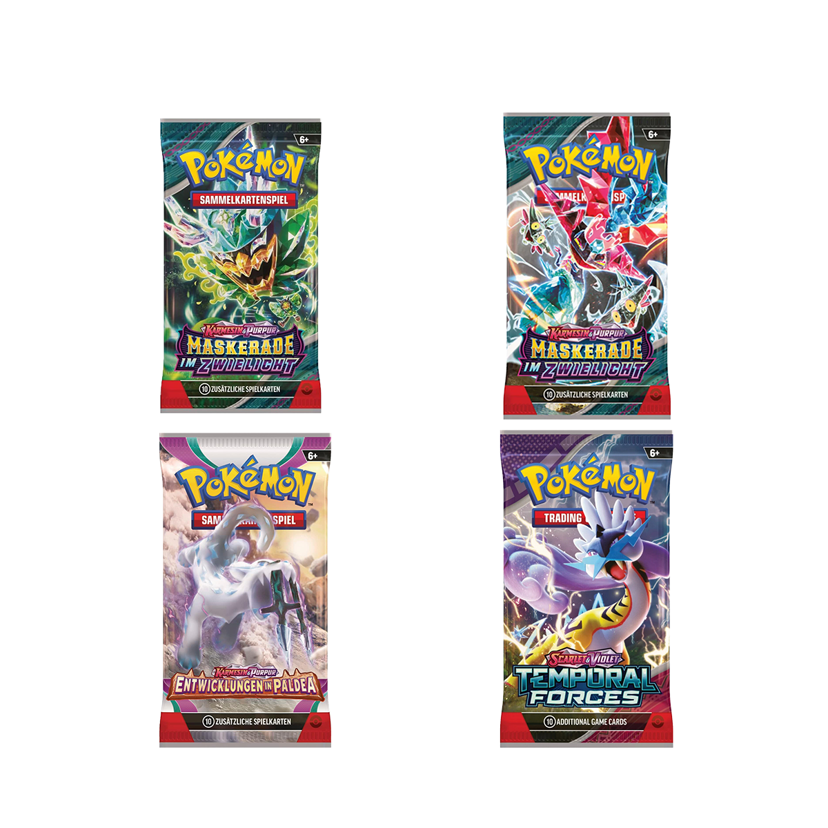 Pokémon Booster Pack Bunlde (4x vorsortierte Booster Packs) DE
