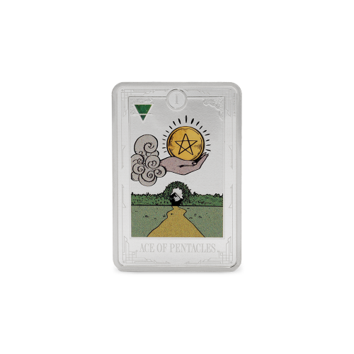AGORO - Minor Arcana - Aces - Ace of Pentacles 1 oz Silver Coin