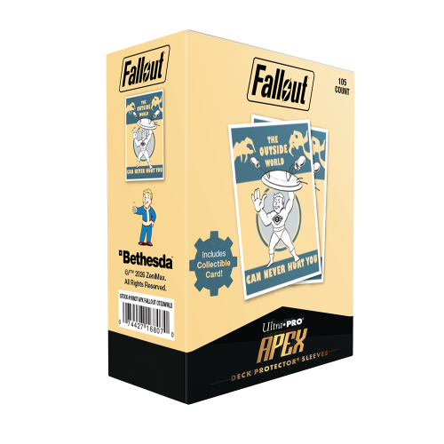 Ultra PRO Fallout - Vault Boy - The Outside World 105ct APEX DECK PROTECTOR® Sleeves for Tabletop Gaming
