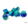 Chessex Gemini Blue-Teal/Gold Polyhedral 7-Dice Set