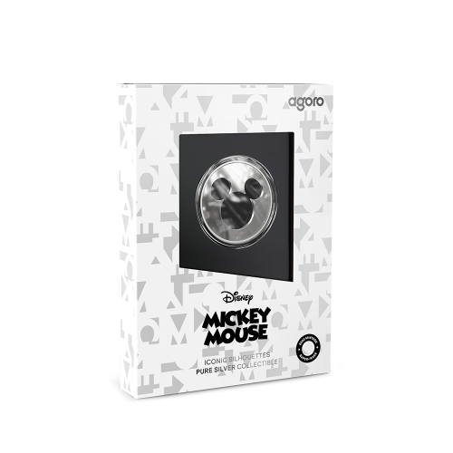 AGORO - Disney - Iconic Silhouettes - Mickey Mouse - Silver 1/2 oz