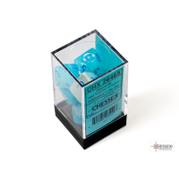Chessex Gemini Pearl Turquoise-White/Blue Luminary...