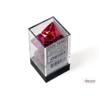 Chessex Gemini Translucent Red-Violet/Gold Polyhedral...