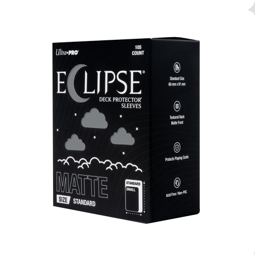 Ultra PRO ECLIPSE® Matte Standard DECK PROTECTOR® Sleeves: Smoke Grey - 105ct
