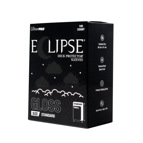 Ultra PRO ECLIPSE® Gloss Standard DECK PROTECTOR® Sleeves: Jet Black - 105ct