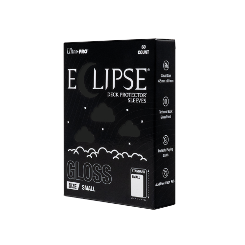 Ultra PRO ECLIPSE® Gloss Small DECK PROTECTOR® Sleeves: Jet Black - 60ct